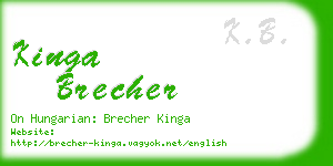 kinga brecher business card